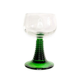 Vintage Wijnglas met Groene Voet - Roemer