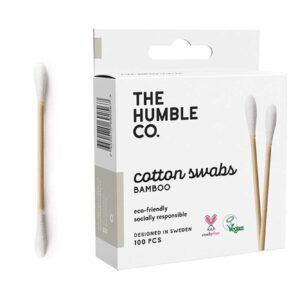 Wattenstaafjes Bamboo bio-katoen 100pcs Wit - The Humble Co