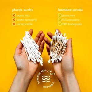Wattenstaafjes Bamboo bio-katoen 100pcs - The Humble Co