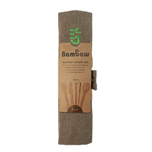 Bestekset Bamboo in pouch - Bambaw