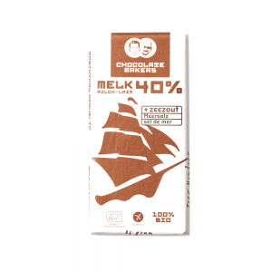 Tres Hombres 40% Melkchocolade met zeezout (85g) - Chocolatemakers