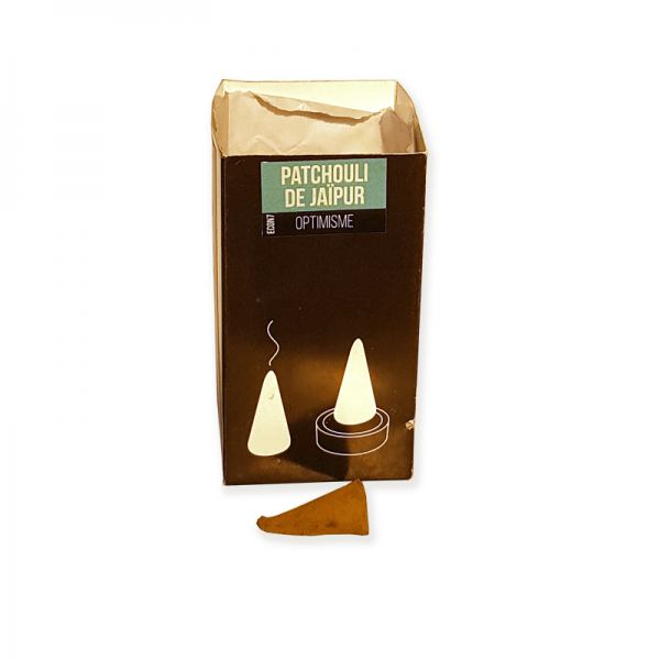 Wierook Kegeltjes Patchouli de jaïpur (8x) - Ecological Incense