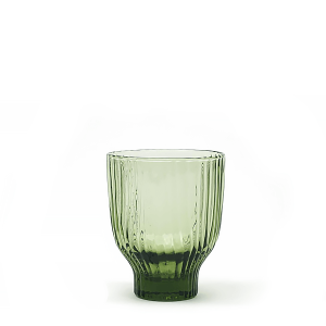 Glas Tumbler Amnis Green 300ml (Loodvrij Kristal) - Kinta