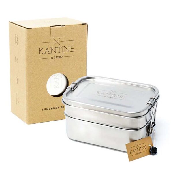 Lunchbox Bento RVS met 2 Compartimenten 1200ml - Kantine