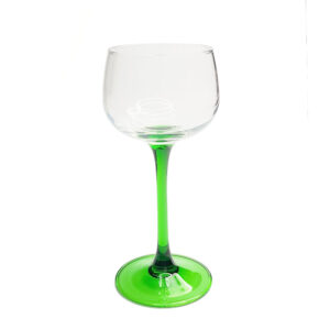 Vintage Wijnglas op Elegante Groene Voet 115ml - Luminarc France