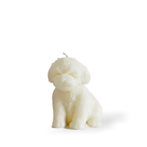 Kaarsen Hondje Wit 7cm - Sweet-Deco Creative