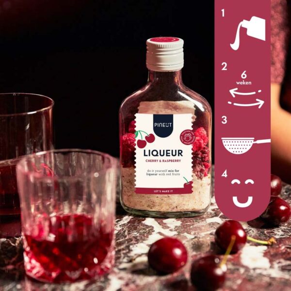 Likeur Zakflacon Cherry & Raspberry - Pineut