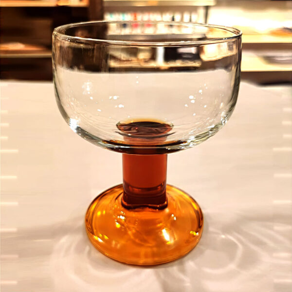 Vintage Wijnglas Amber Voet Dik - Luminarc France