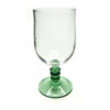 Vintage Wijnglas Groene Voet Bubble 180ml - Luminarc France