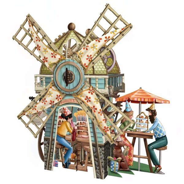 3D Pop-Up Kaart - The Windmill Tea Shop
