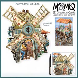 3D Pop-Up Kaart - The Windmill Tea Shop