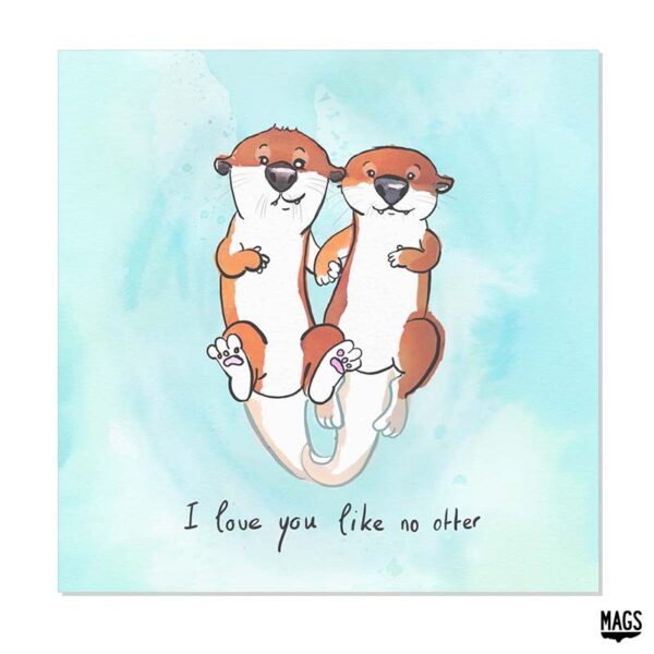 Wenskaarten - I like otter