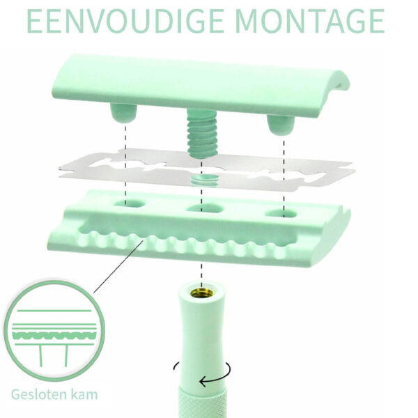 Safety Razor Metal MINT GREEN - Bambaw