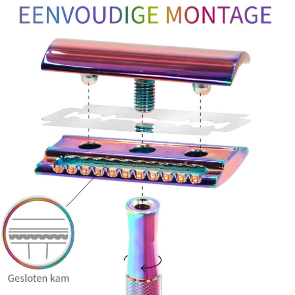 Safety Razor Metal RAINBOW - Bambaw