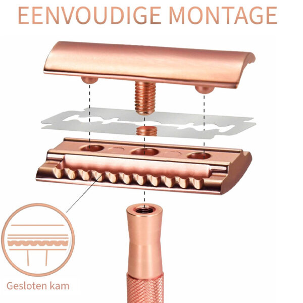 Safety Razor Metal ROSE GOLD - Bambaw