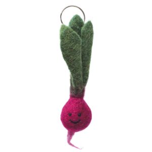 Sleutelhanger Veggies Biet van Vilt - Black Yak