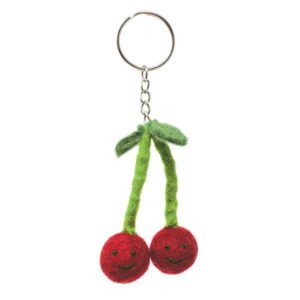 Sleutelhanger Veggies Kersen van Vilt - Black Yak