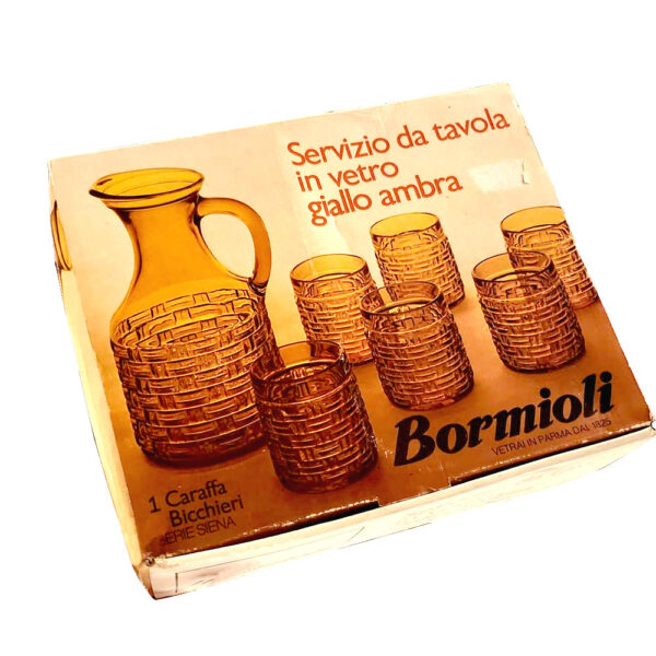Vintage Karaf met zes Glazen - Rocco Bormioli