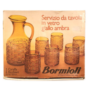 Vintage Karaf met zes Glazen - Rocco Bormioli