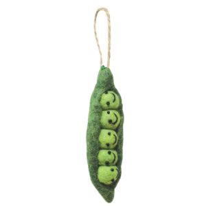 Hanger Veggies Erwten in een Peul van Vilt - Black Yak