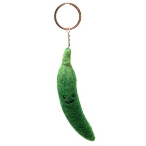 Sleutelhanger Veggies Groene Chilipeper van Vilt - Black Yak