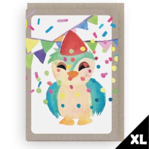 XL Wenskaarten Vogeltje Verjaardag - Grafiquelien