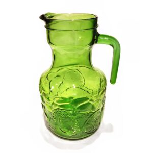 Vintage Karaf groen met citrusdecor 1,5 liter - Fidenza Vetraria