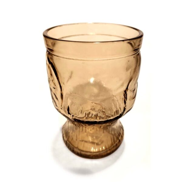 Vintage Glas Amberkleurig met citrusdecor 150ml - Fidenza Vetraria