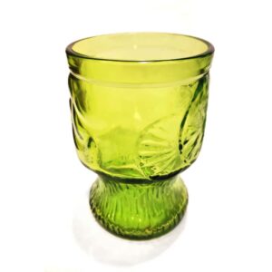 Vintage Glas Groen met citrusdecor 150ml - Fidenza Vetraria