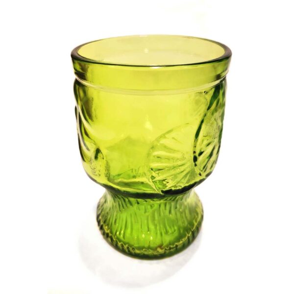 Vintage Glas Groen met citrusdecor 150ml - Fidenza Vetraria