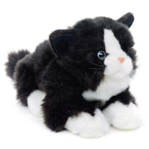 Kat liggend zwart-wit 20cm (Lengte) - Uni-Toys
