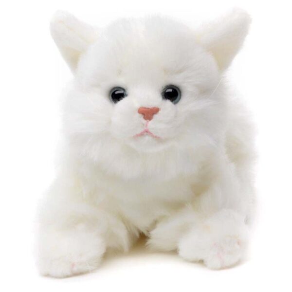Kat liggend wit 20cm (Lengte) - Uni-Toys