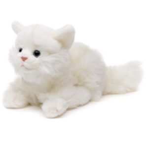 Kat liggend wit 20cm (Lengte) - Uni-Toys