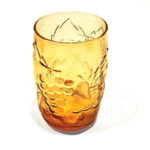 Vintage Karaf Set Amber Fruitmotief 1,5 liter