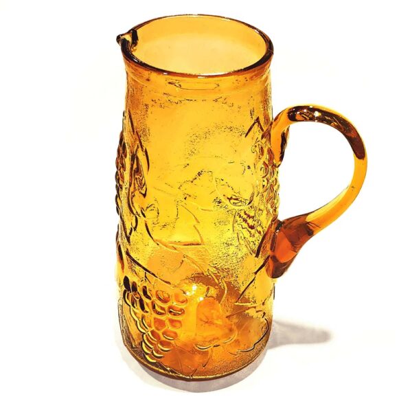 Vintage Karaf Set Amber Fruitmotief 1,5 liter