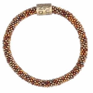 Armband roll on goud met glazen kralen - Return to Sender