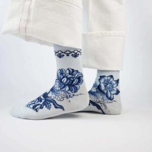 Delfts Blauw Bloemen - Kunstsokken