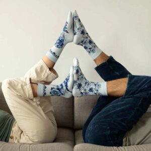 Delfts Blauw Bloemen - Kunstsokken