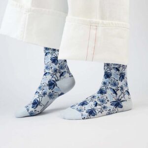 Delfts Blauw Vogels en Insecten - Kunstsokken