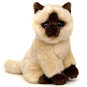 Siamese Kat beige-bruin zittend - 21 cm (hoogte) - Uni-Toys