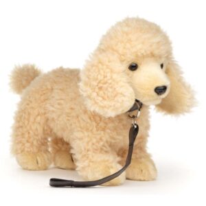 Poedel abrikoos staand met riem - Uni-Toys