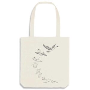 Tas Jute Origami Swan - Ligarti