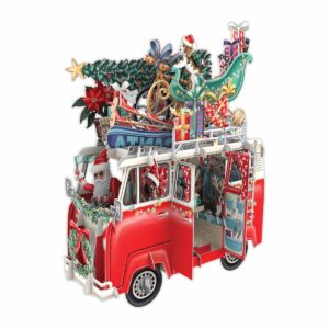 Me&McQ 3D Pop-up Kerstkaart Christmas Camper