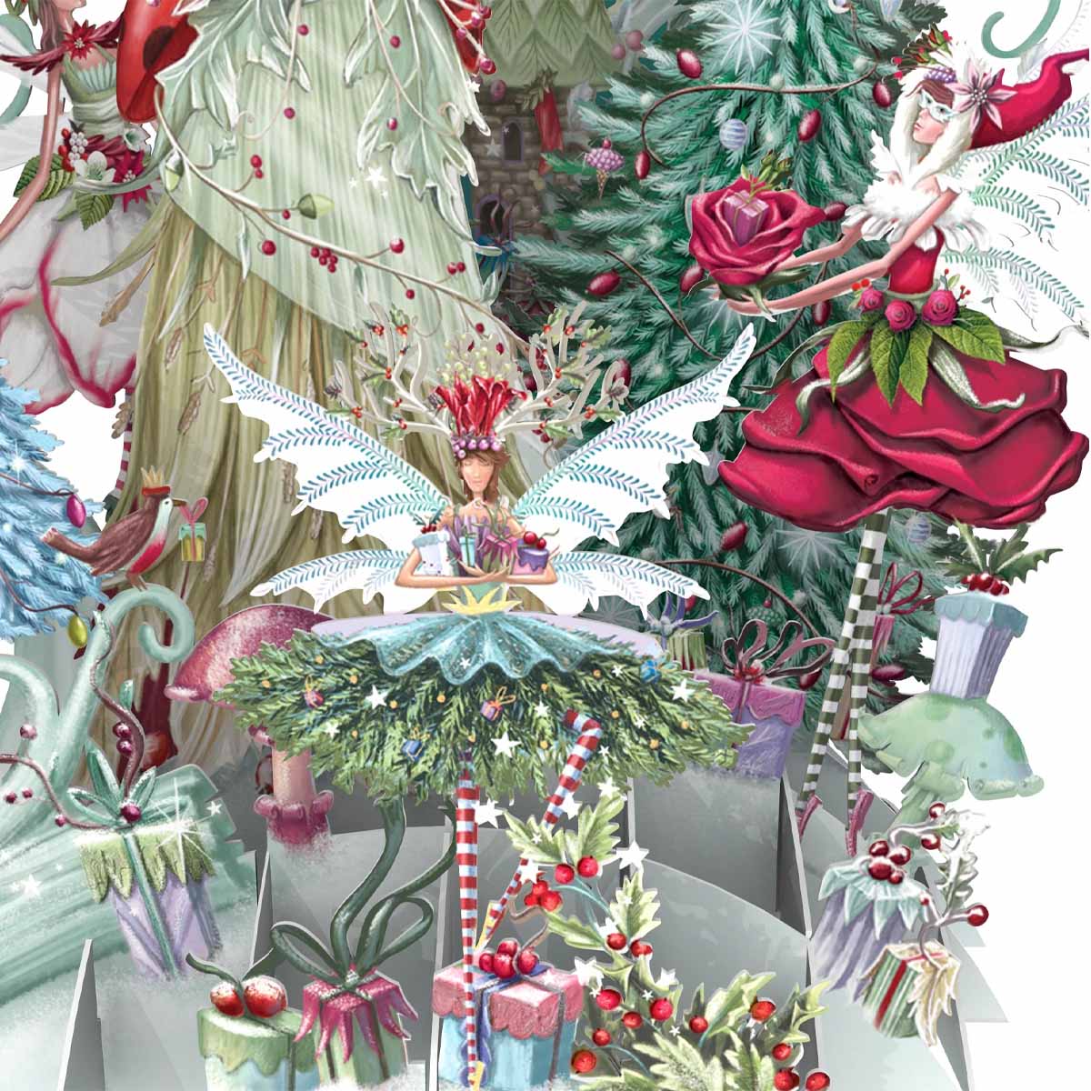 Me&McQ 3D Pop-up Kerstkaart The Fairy Queen