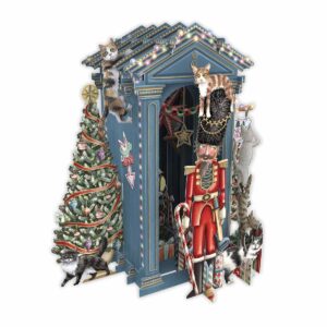 Me&McQ 3D Pop-up Kerstkaart Cats and Guard