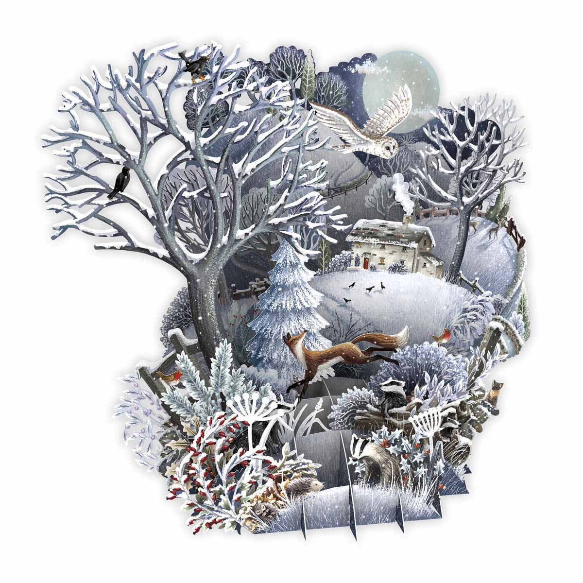 Me&McQ 3D Pop-up Kerstkaart Silent Night