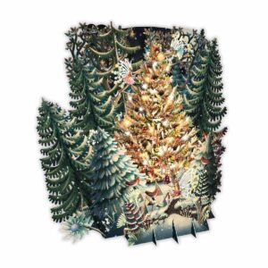 Me&McQ 3D Pop-up Kerstkaart Trees - een magisch kerstbos