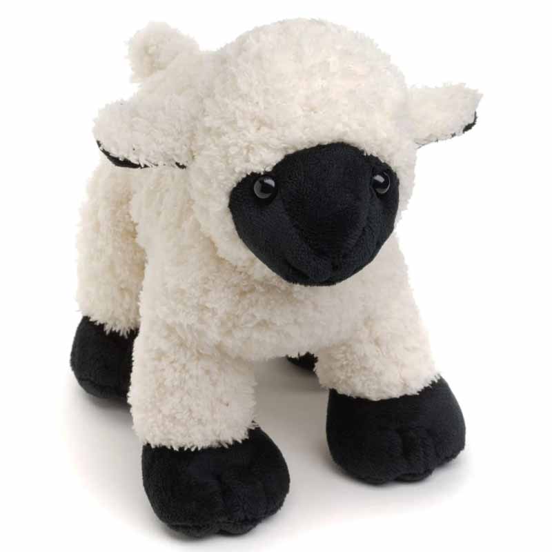Pluche Lammetje Zwart-Wit 19 cm - UNI-TOYS