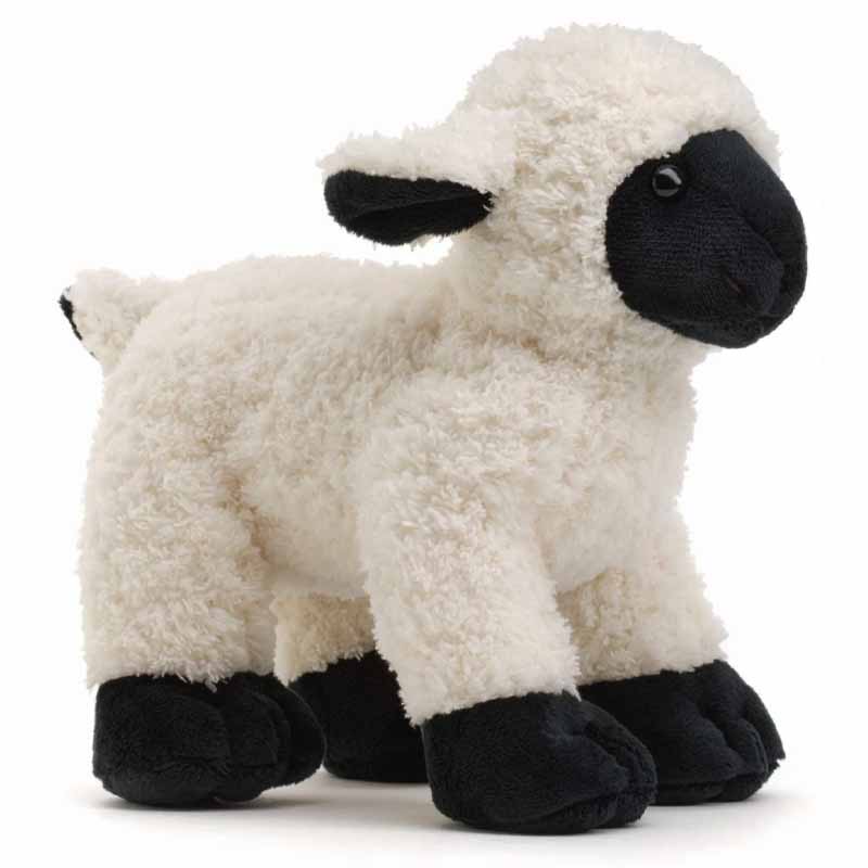 Pluche Lammetje Zwart-Wit 19 cm - UNI-TOYS