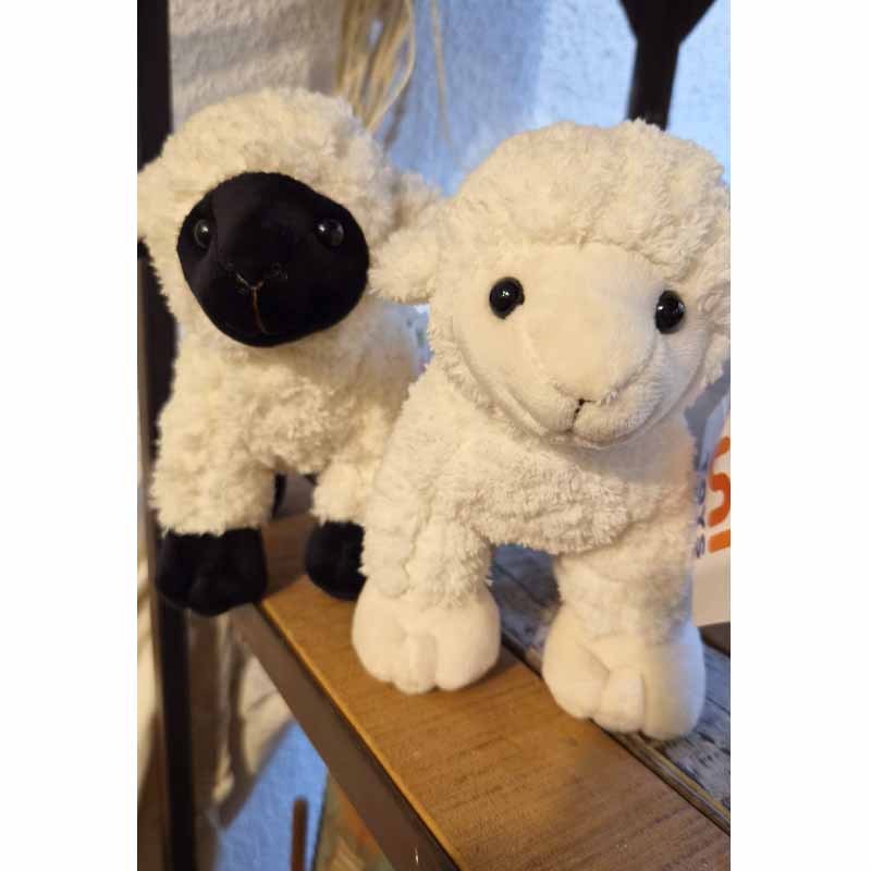 Pluche Lammetje Zwart-Wit 19 cm - UNI-TOYS